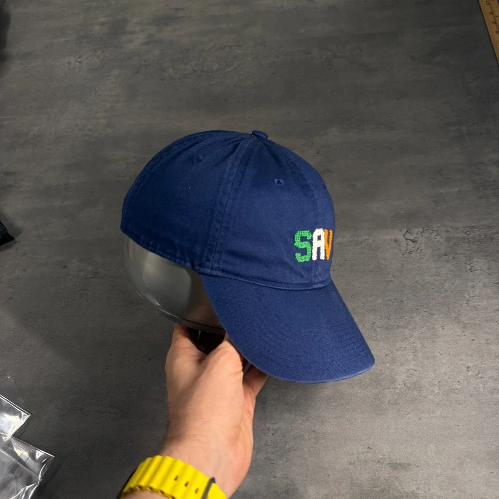 Smathers & Branson Hat Mens Blue SAV Needlepoint Savannah Georgia Cap Irish Flag